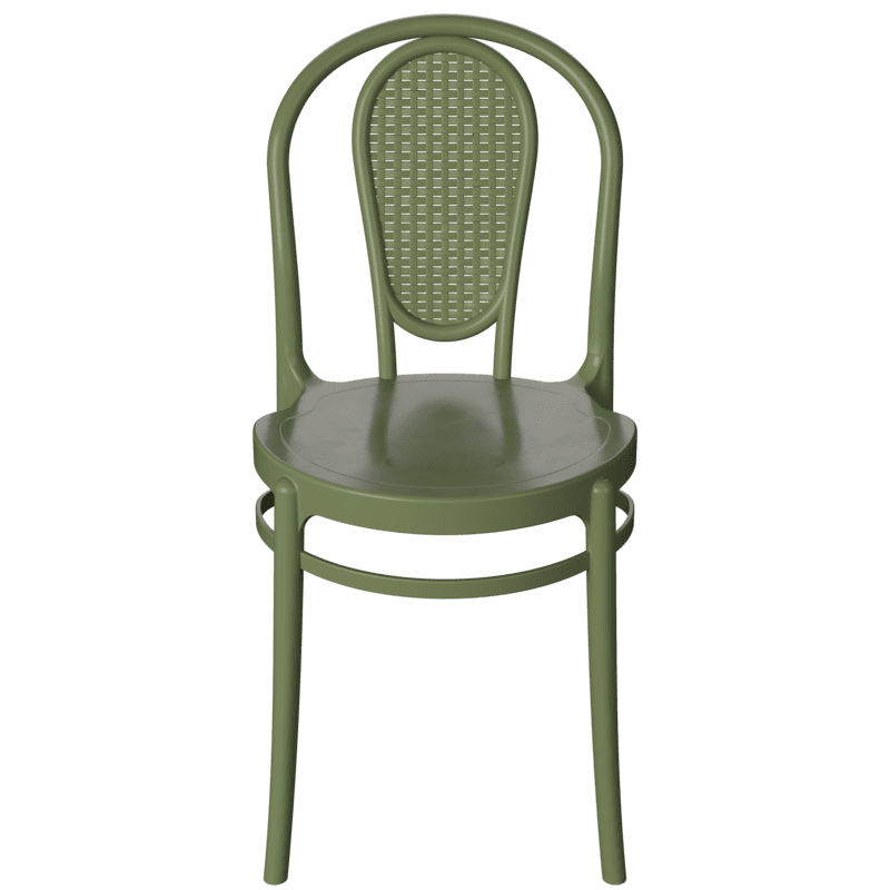Cadeira de Plastico Retro Rattan Amarela